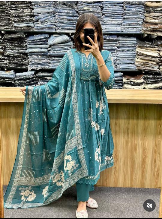 Jaipuri anarkali 3pcs wholesale suits and kurtis rajasthan